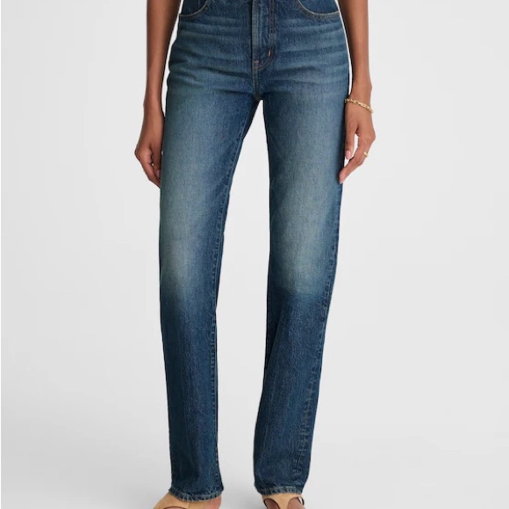 Madewell The Longling Straight Jeans in Grendal Wash